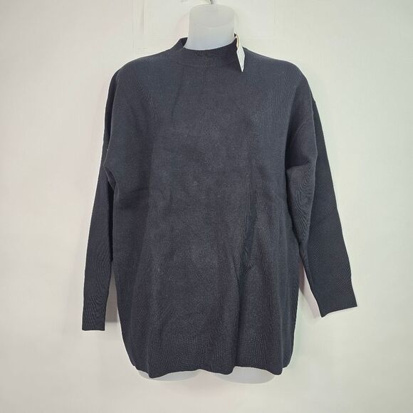NWT Mango Black Oversized Sweater - Picture 1 of 4